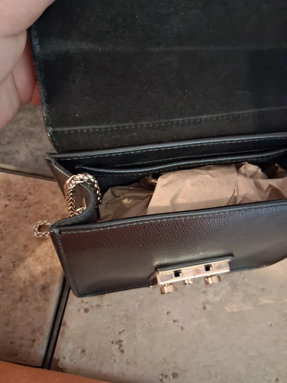 Furla Black Saffiano Leather Metropolis Mini
